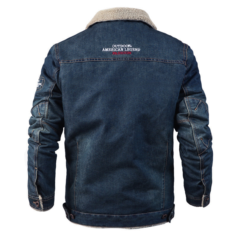 Thijs | Denim Jacket met Wol Kraag