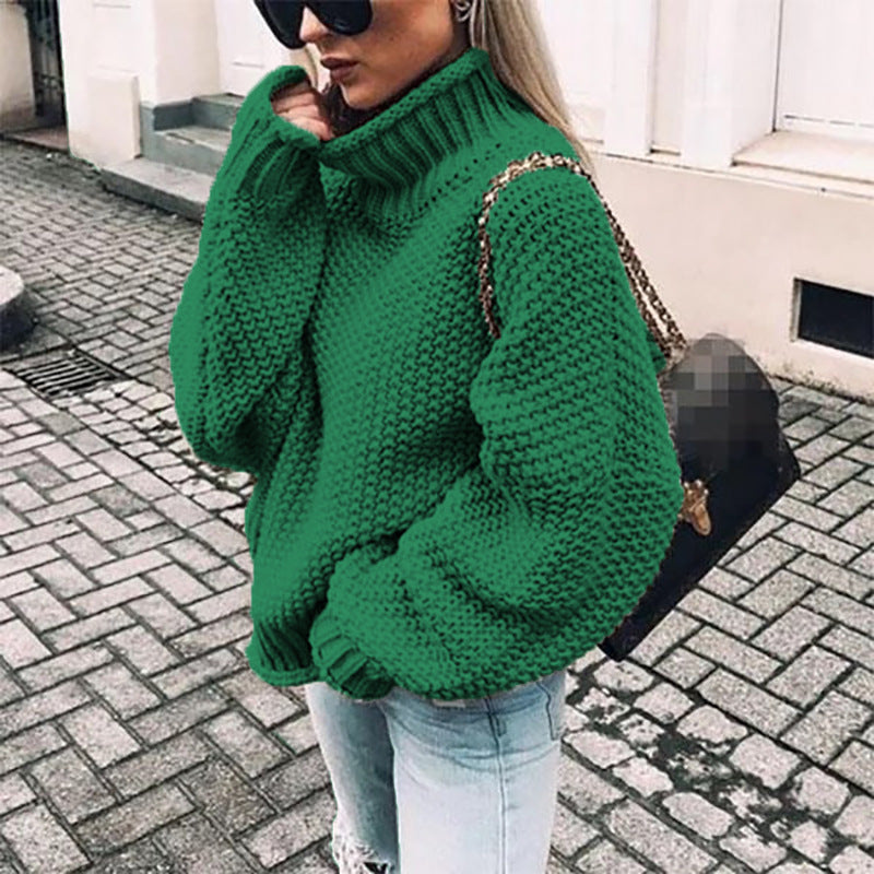 Emma | Chunky Turtleneck Trui met Doll Sleeves
