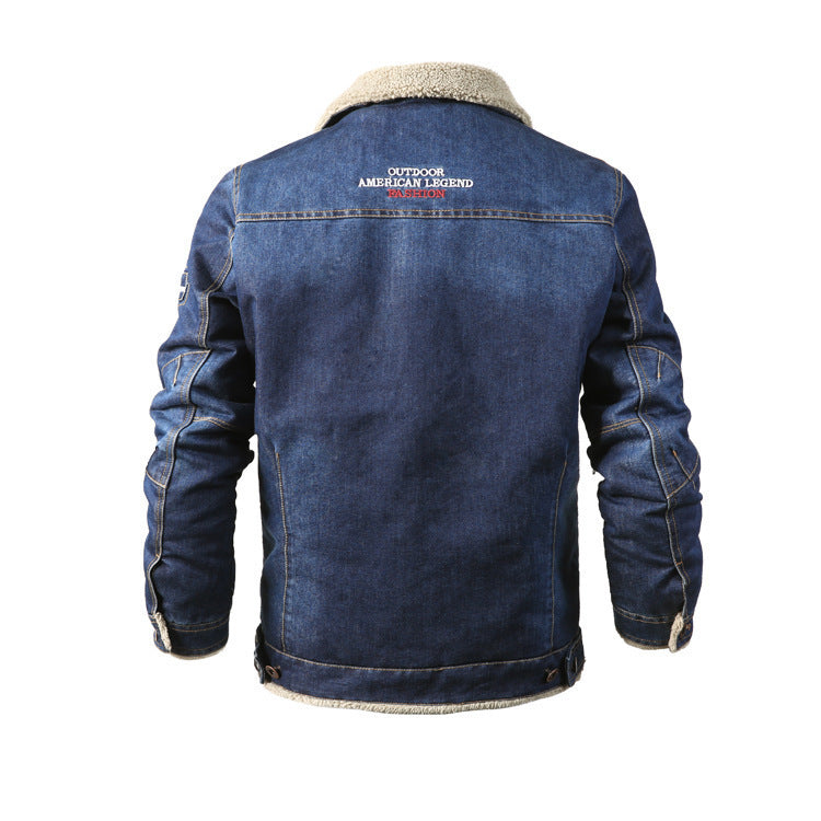 Thijs | Denim Jacket met Wol Kraag