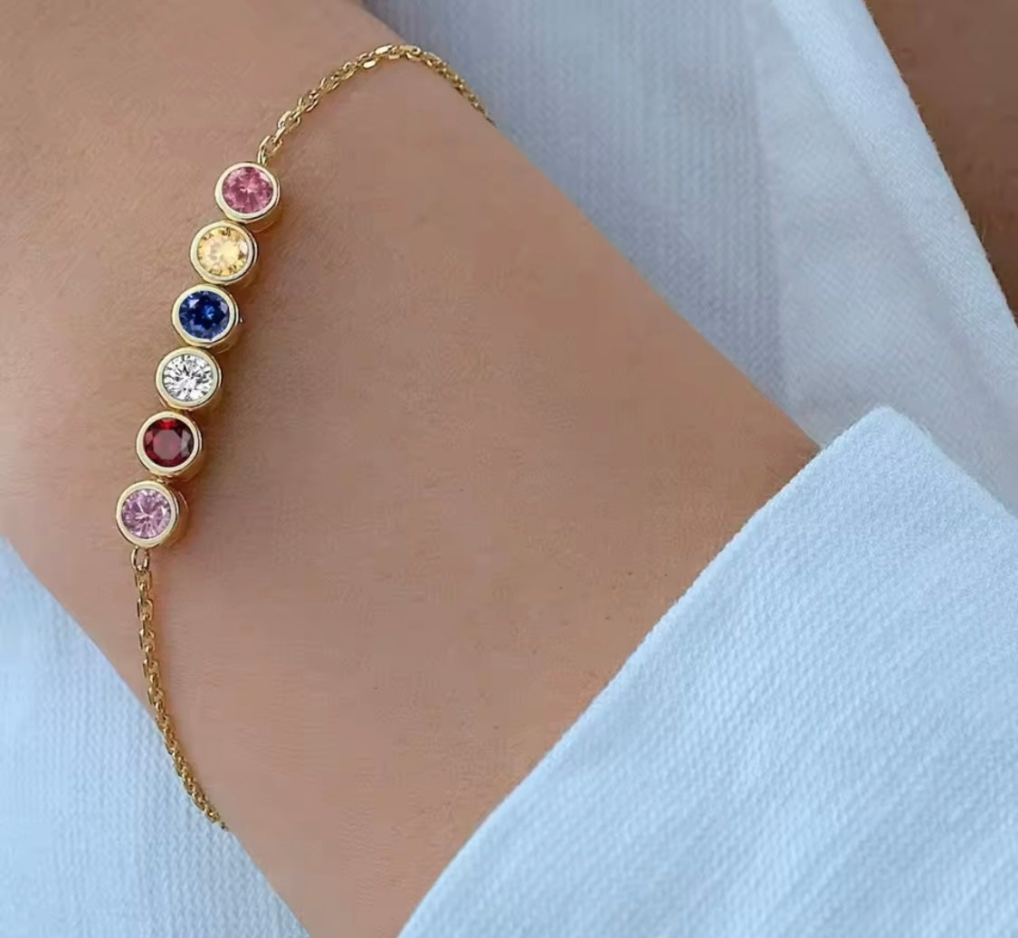 Birthstone Bracelet - Draag je kleinkinderen altijd dichtbij je