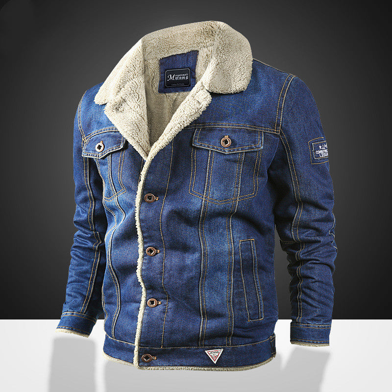 Thijs | Denim Jacket met Wol Kraag