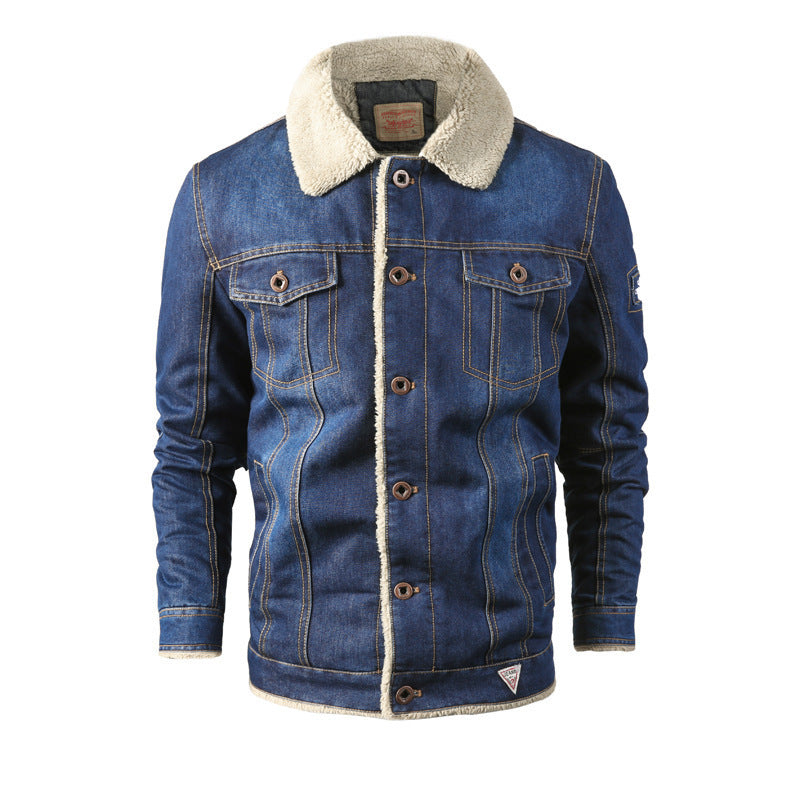 Thijs | Denim Jacket met Wol Kraag