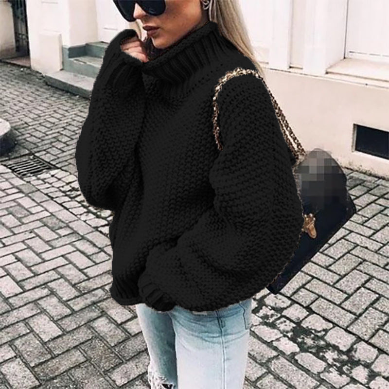 Emma | Chunky Turtleneck Trui met Doll Sleeves