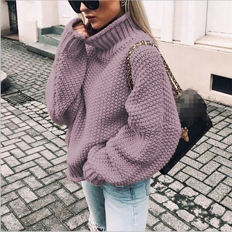 Emma | Chunky Turtleneck Trui met Doll Sleeves