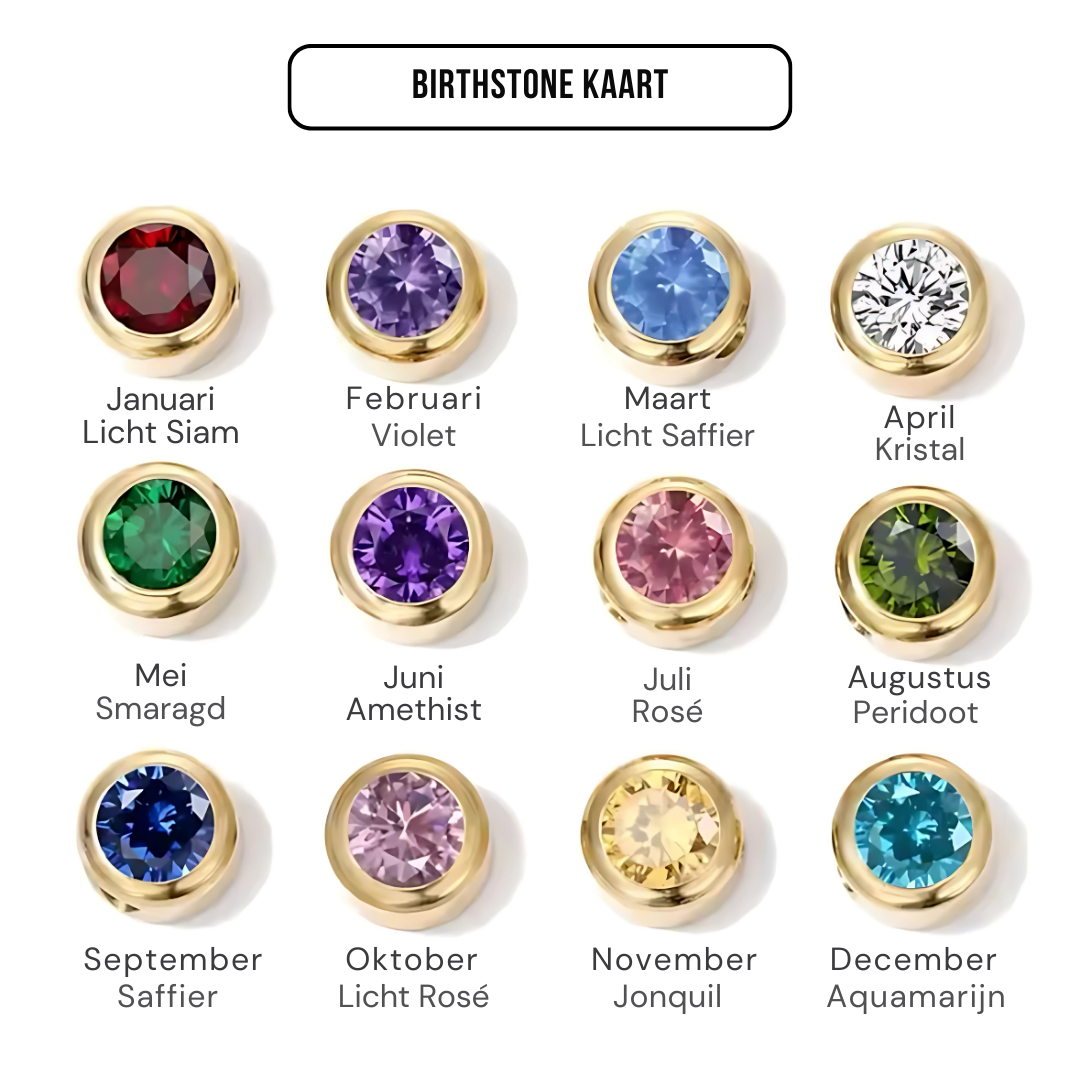 Birthstone Bracelet - Draag je kleinkinderen altijd dichtbij je