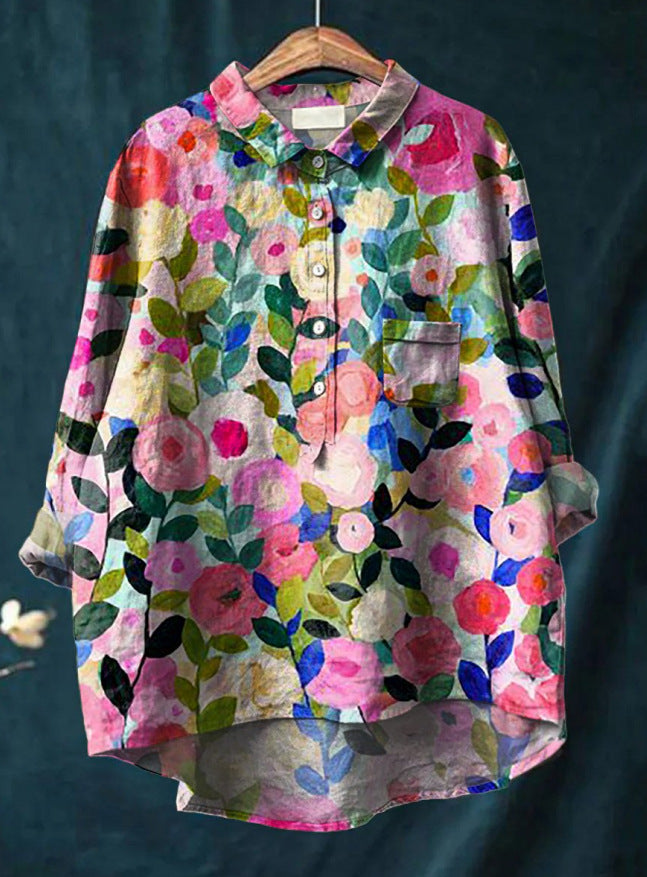 Chantal™ | Klassieke bloemenblouse