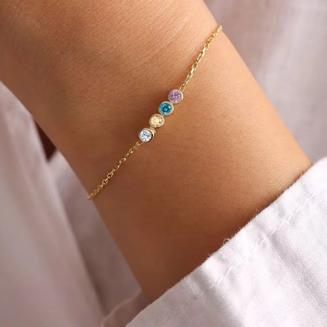 Birthstone Bracelet - Draag je kleinkinderen altijd dichtbij je