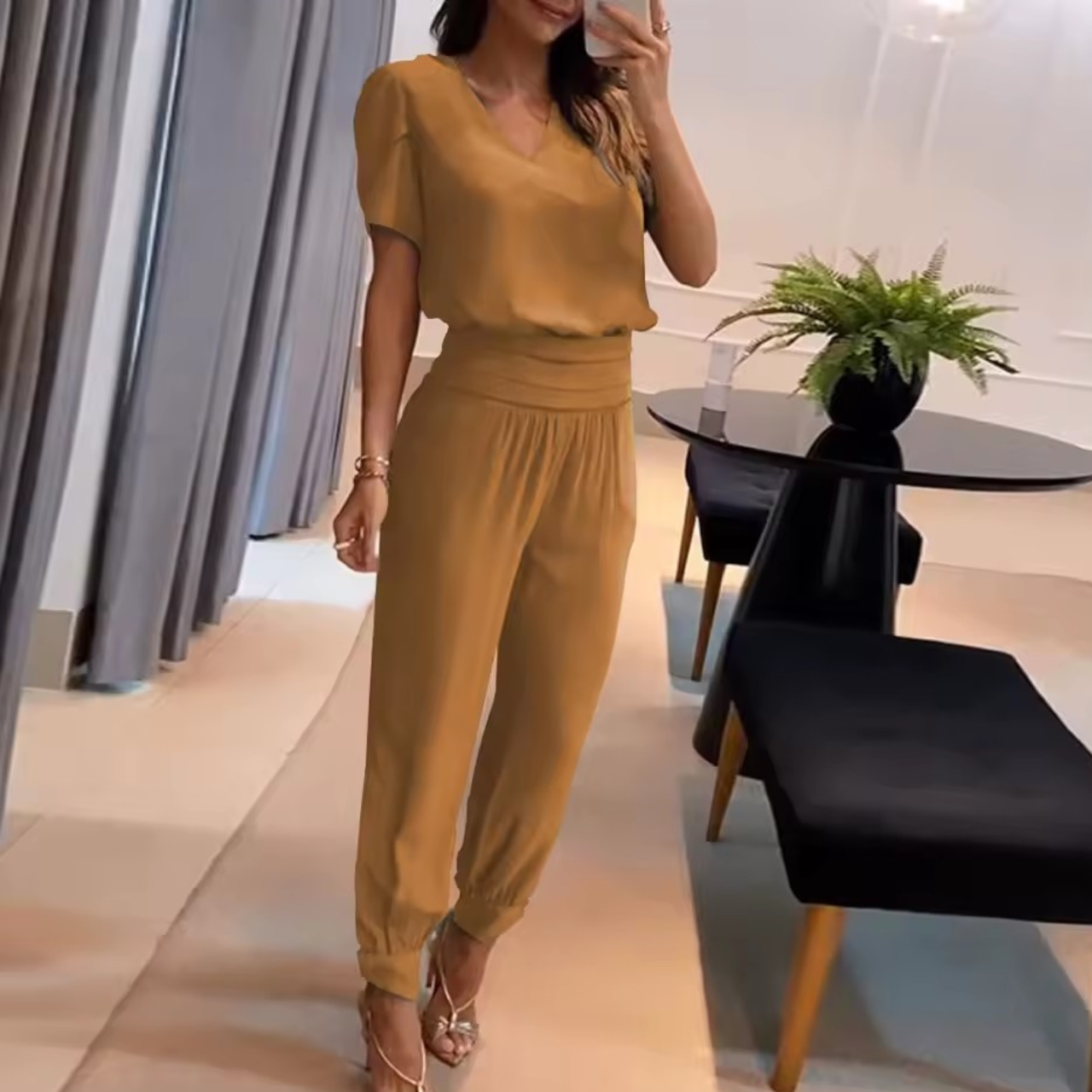 Eva - Trendy Set met Blouse en Broek