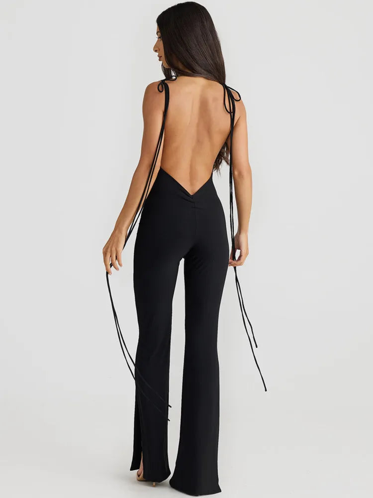 Alina | Elegante rugloze jumpsuit