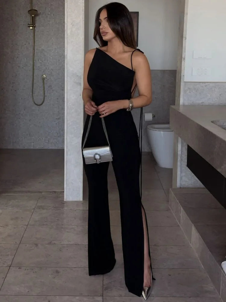 Alina | Elegante rugloze jumpsuit
