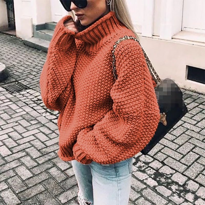 Emma | Chunky Turtleneck Trui met Doll Sleeves
